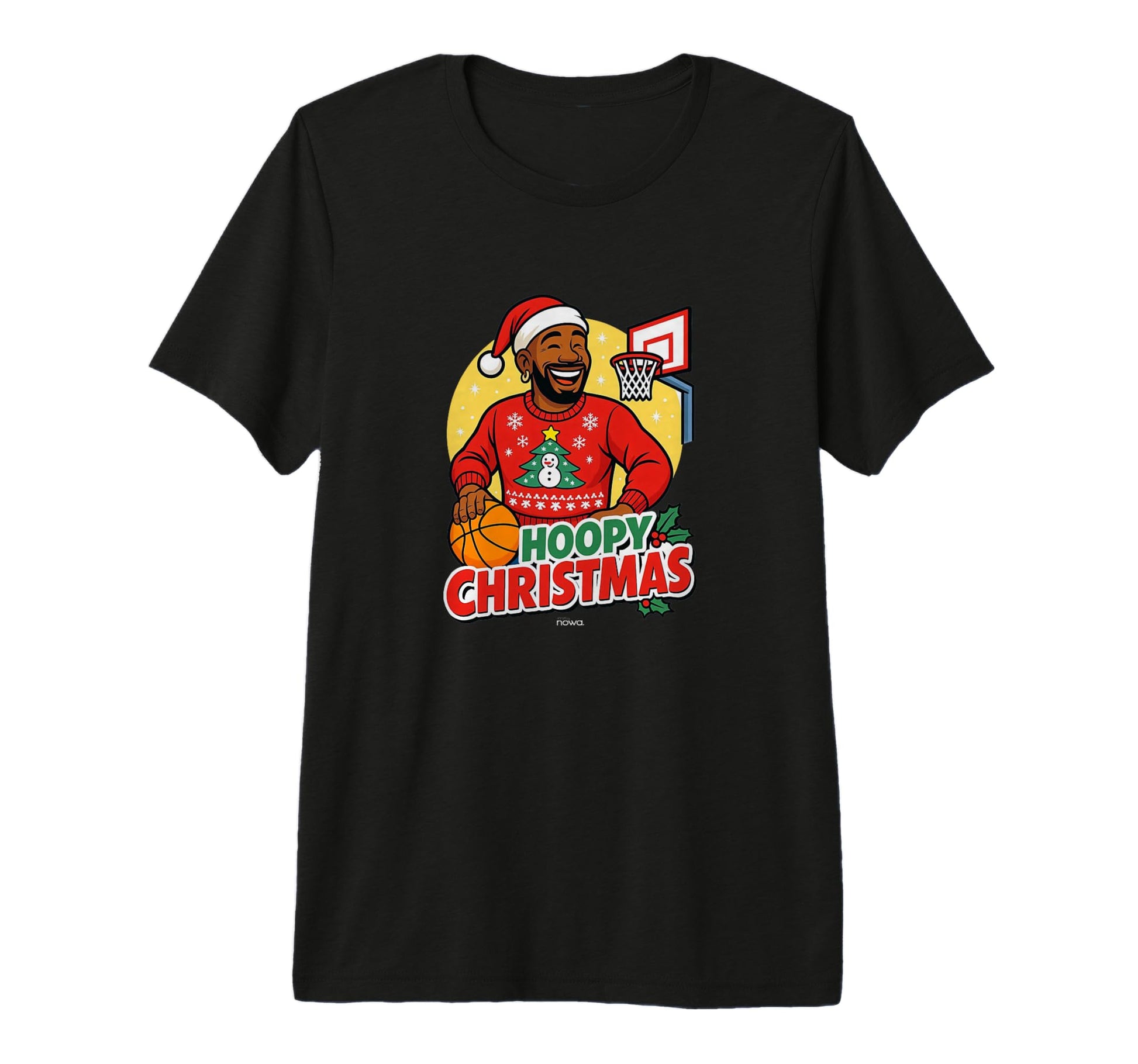Happy Holiday Basketball Dad Hoopy T-Shirt - Aesthetic Graphic for Adults - T-Shirt, Sweatshirt, Hoodie