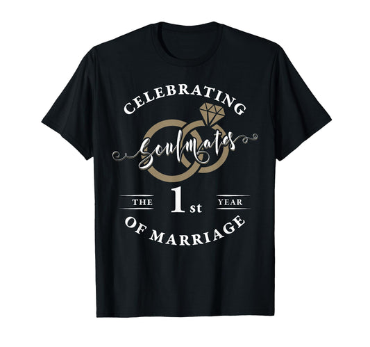 1 Year Wedding Anniversary Couple T-Shirt - Aesthetic Graphic Men Women - T-Shirt, Sweatshirt, Hoodie