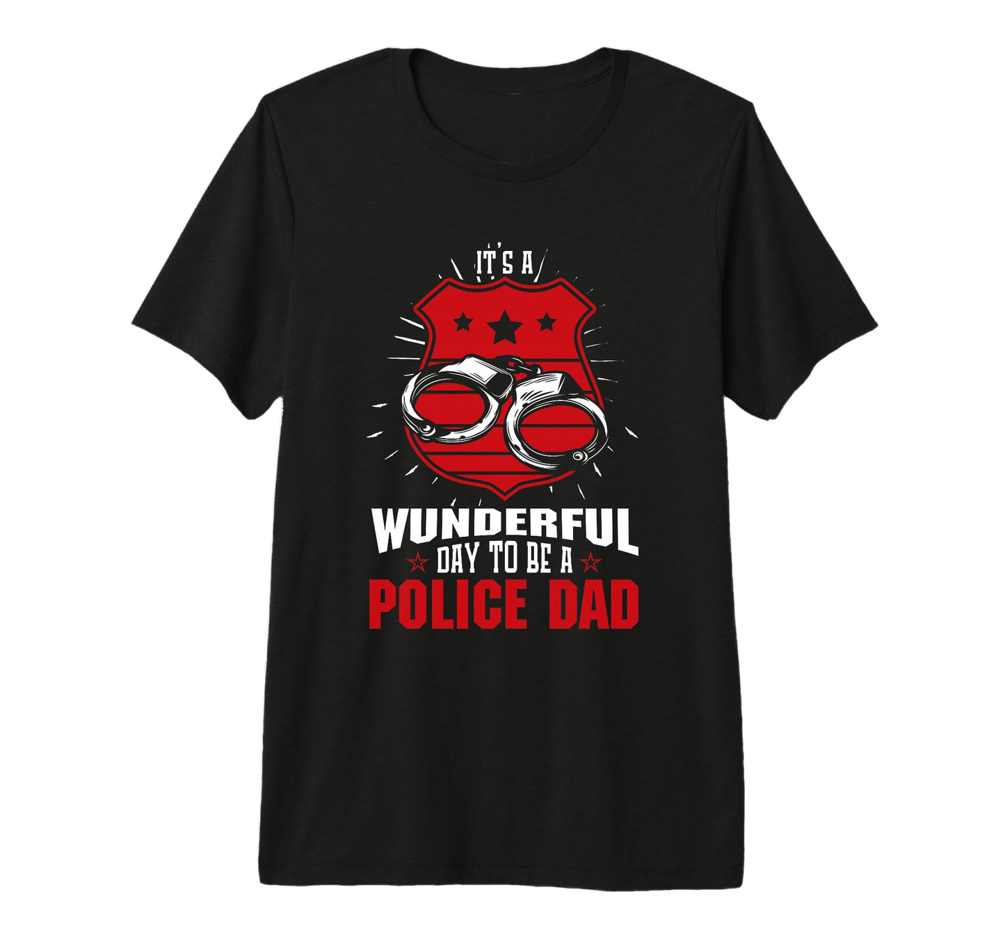 Mens Thin Blue Line Its Wunderful Day T-Shirt - Trendy Graphic for Adults - T-Shirt, Sweatshirt, Hoodie