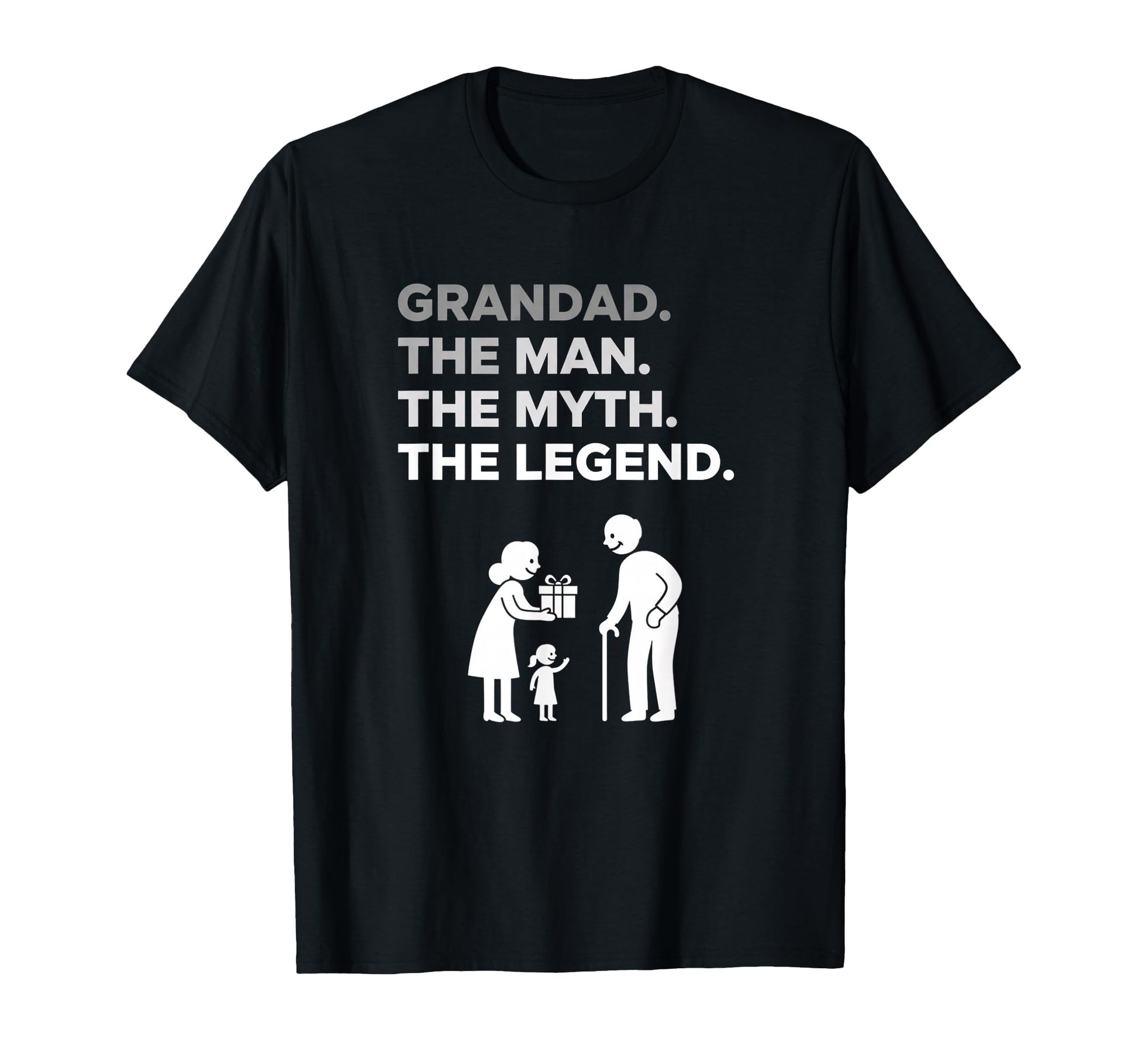 Dad Grandad Myth Legend Funny T-Shirt - Casual Everyday Wear for Adults - T-Shirt, Sweatshirt, Hoodie