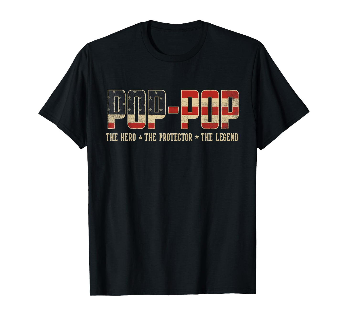 Pop Pop Protector Hero Legend Usa Flag T-Shirt - Unique Graphic Men Women - T-Shirt, Sweatshirt, Hoodie