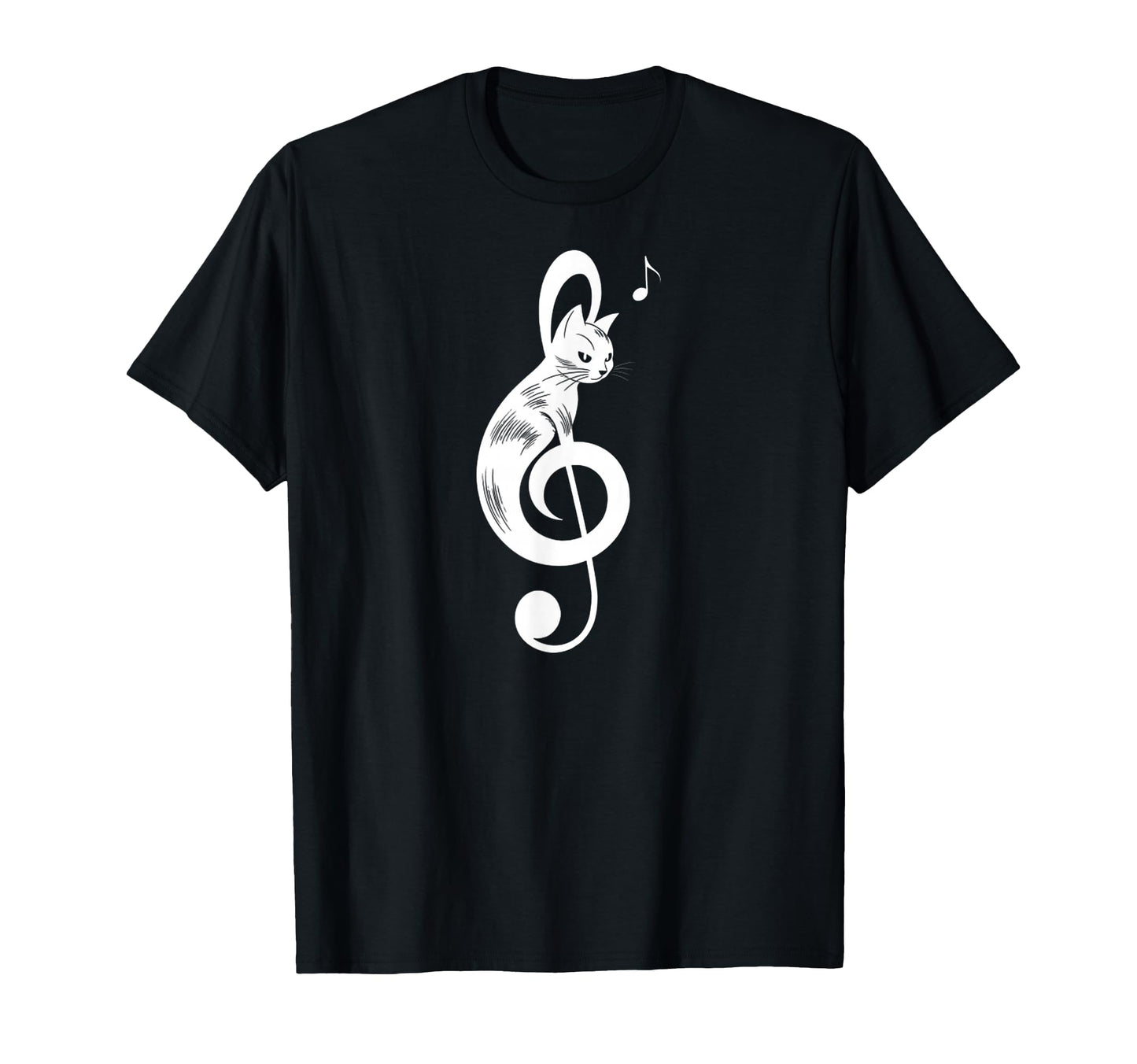 Treble Clef Black Cat Music Kitten T-Shirt - Streetwear Style Men Women - T-Shirt, Sweatshirt, Hoodie