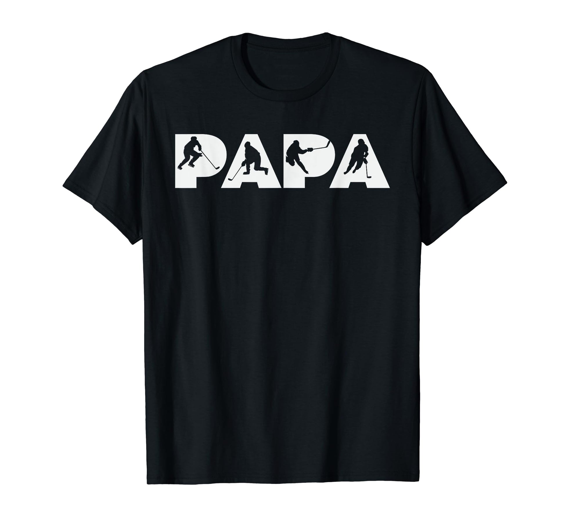 Papa Hockey Stick Puck Goalie Sports Fan T-Shirt - Trendy Graphic Unisex - T-Shirt, Sweatshirt, Hoodie