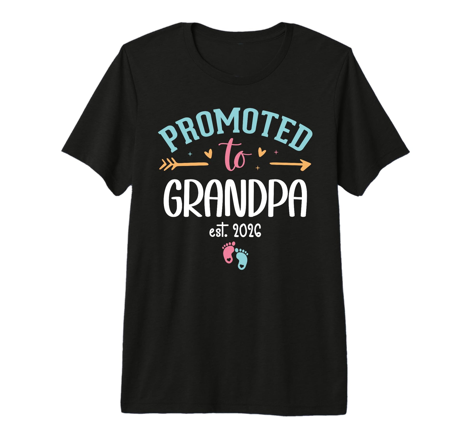Mens Promoted To Grandpa Est 2026 T-Shirt - Fun Novelty Design for Adults - T-Shirt, Sweatshirt, Hoodie
