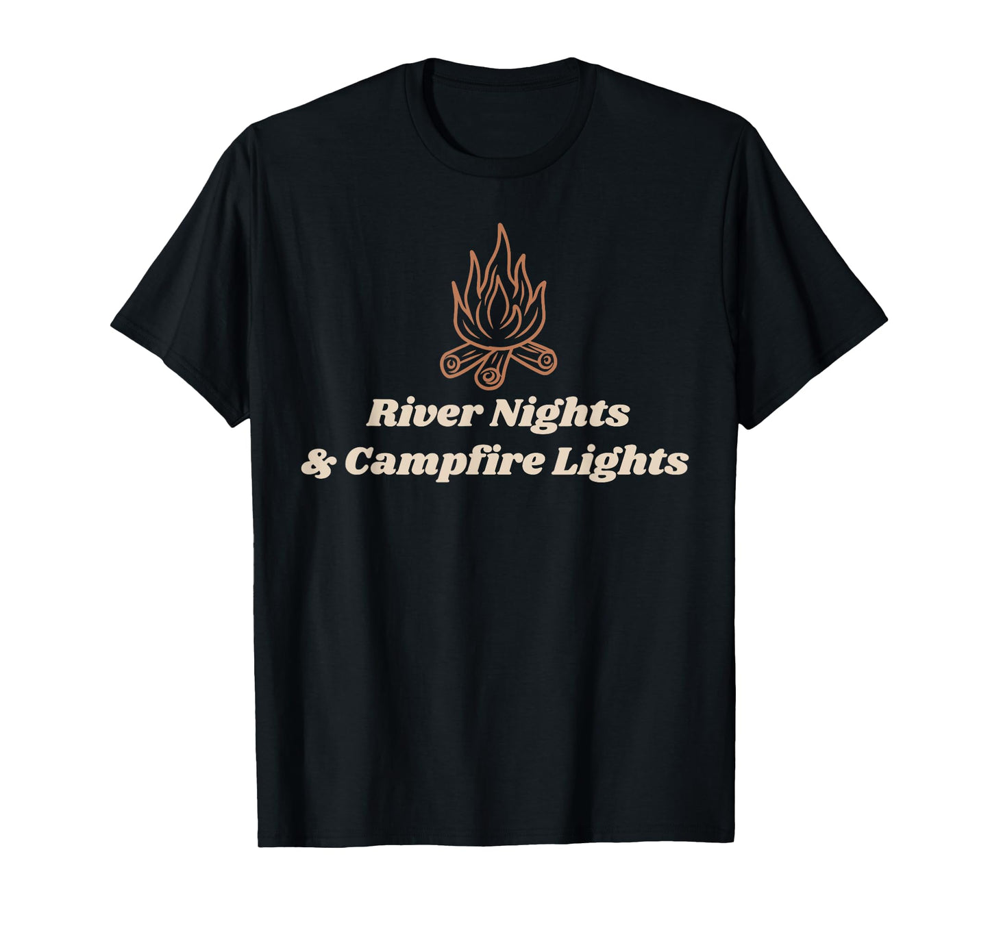 River Nights Campfire Lights Outdoor T-Shirt - Graphic Print Men Women - T-Shirt, Sweatshirt, Hoodie