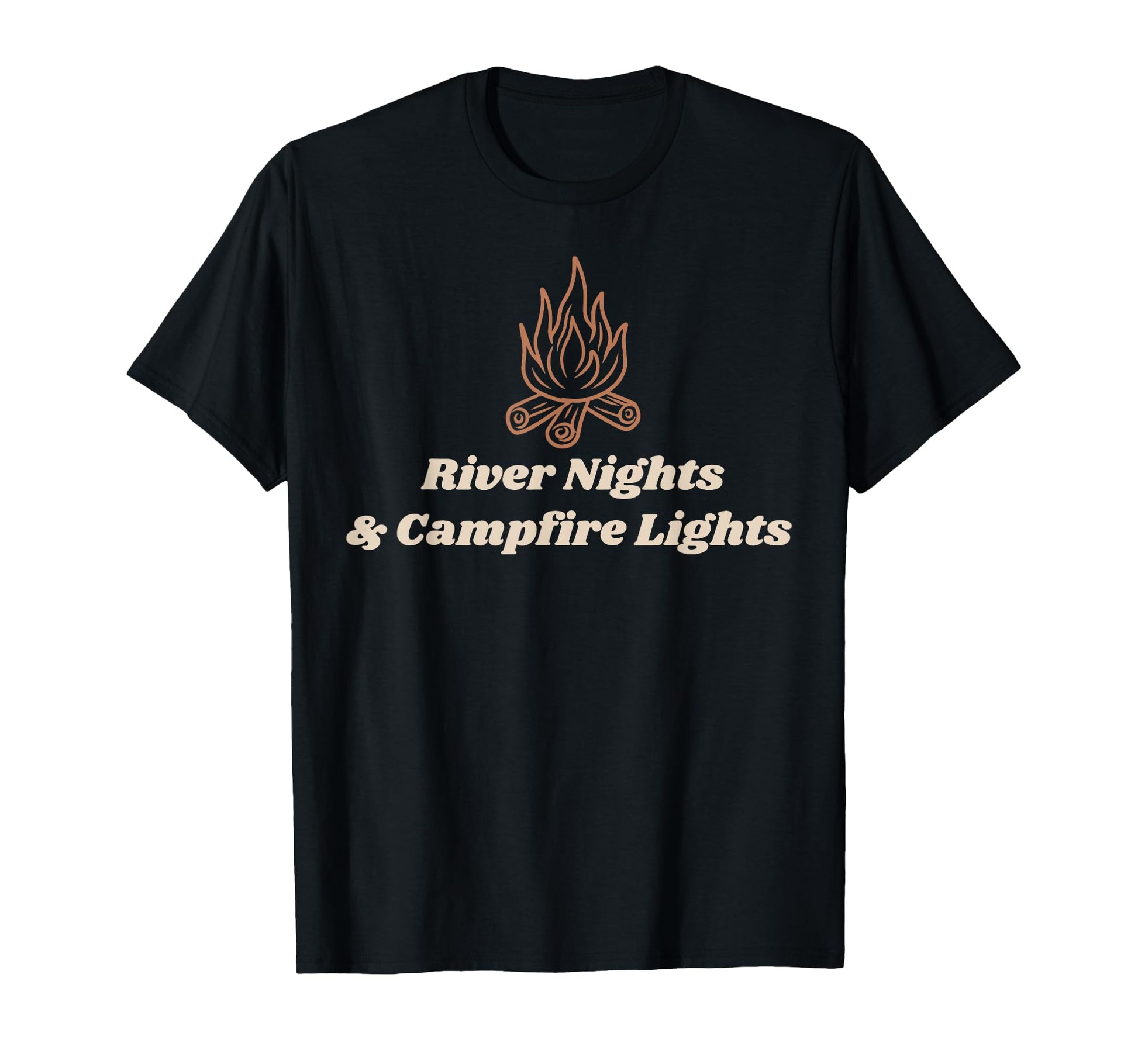 River Nights Campfire Lights Outdoor T-Shirt - Graphic Print Men Women - T-Shirt, Sweatshirt, Hoodie