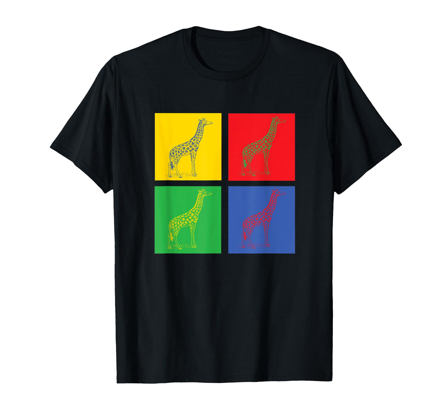 Giraffe Pop Art African Animals T-Shirt - Custom Art Print Unisex - T-Shirt, Sweatshirt, Hoodie