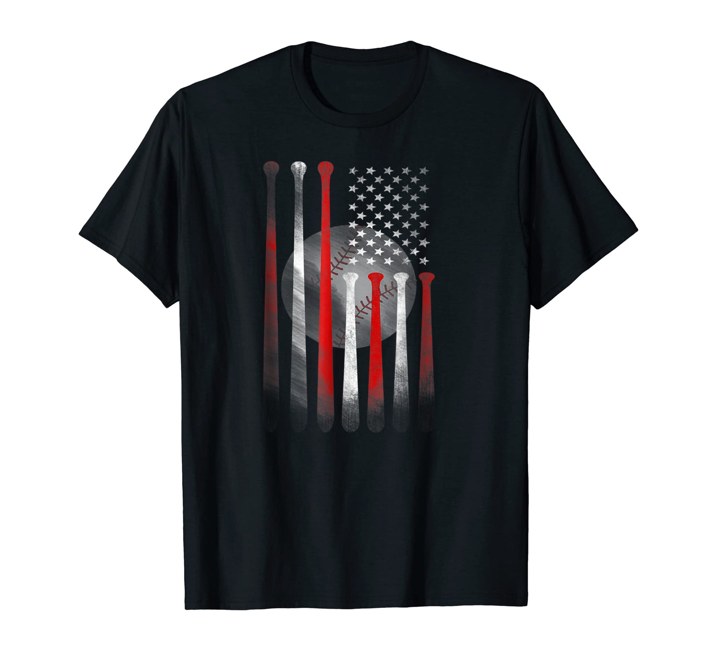 American Flag Baseball Flag T-Shirt - Novelty Apparel Unisex - T-Shirt, Sweatshirt, Hoodie
