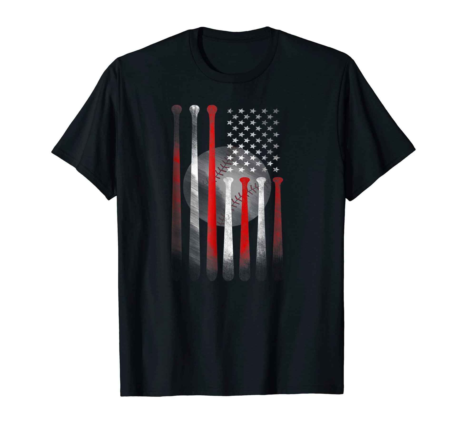 American Flag Baseball Flag T-Shirt - Novelty Apparel Unisex - T-Shirt, Sweatshirt, Hoodie