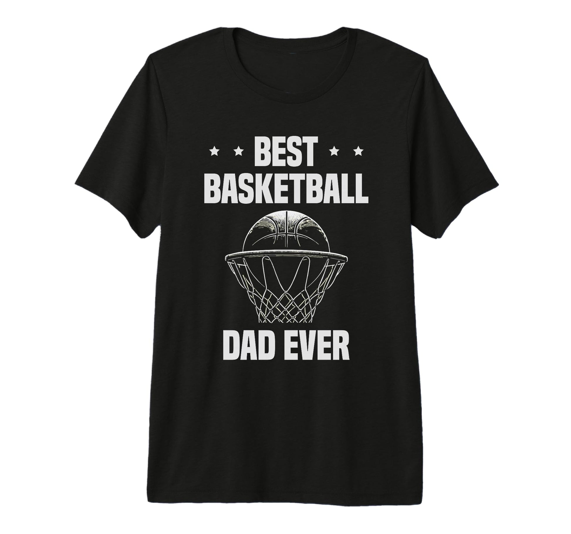 Best Basketball Dad Ever Enthusiast T-Shirt - Minimalist Print Men Women - T-Shirt, Sweatshirt, Hoodie