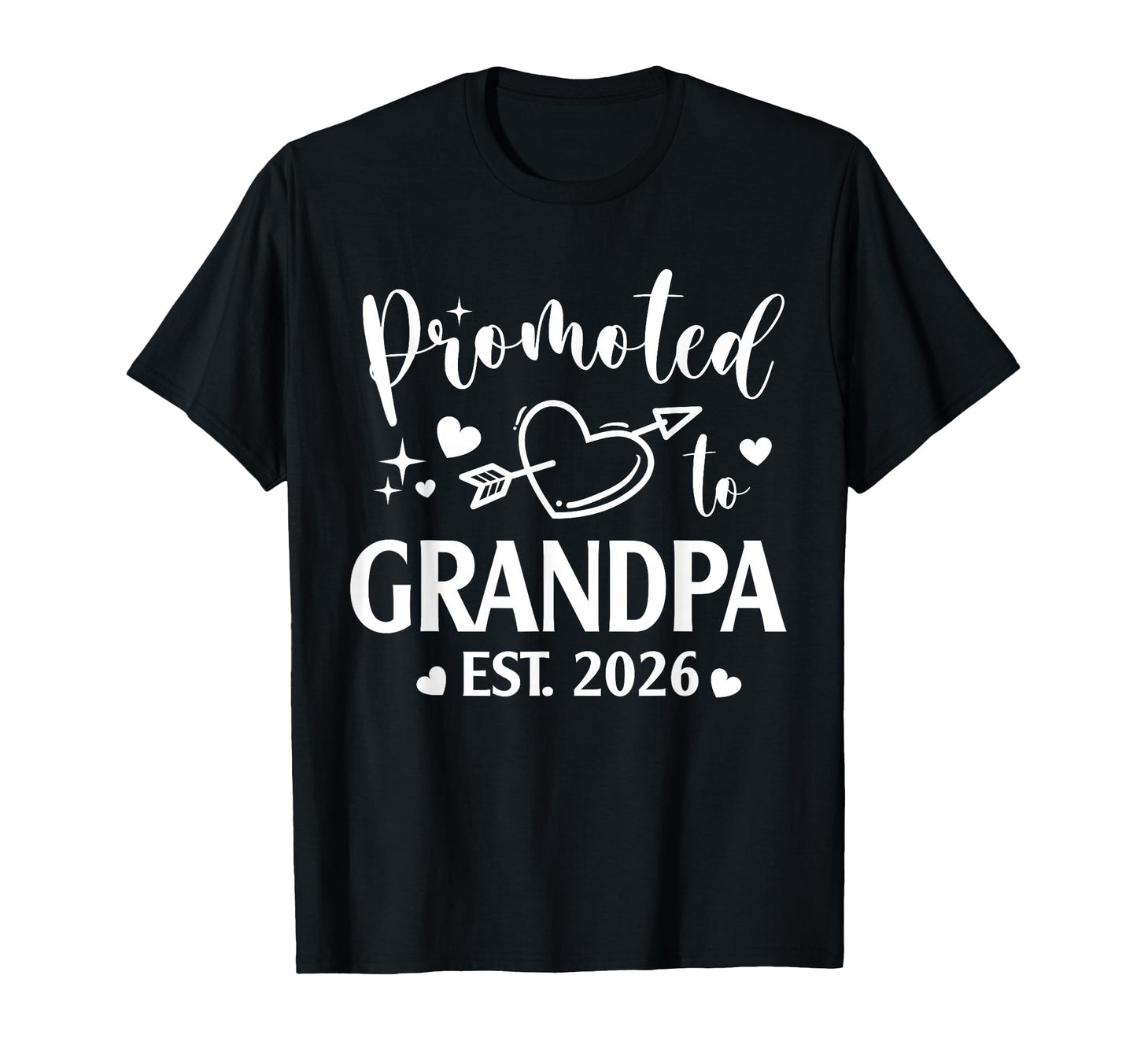 Promoted To Grandpa Est 2026 Arrow T-Shirt - Custom Art Print Men Women - T-Shirt, Sweatshirt, Hoodie