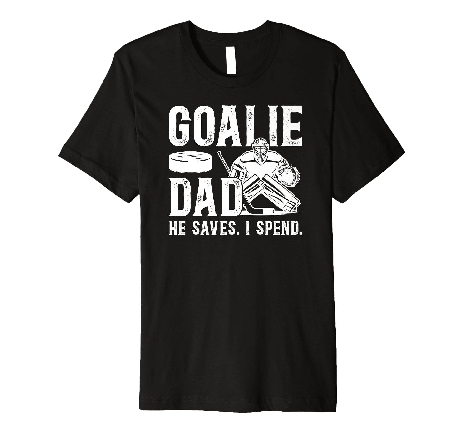 Mens Funny Hockey Goalie Dad Hockey T-Shirt - Trendy Graphic for Adults - T-Shirt, Sweatshirt, Hoodie