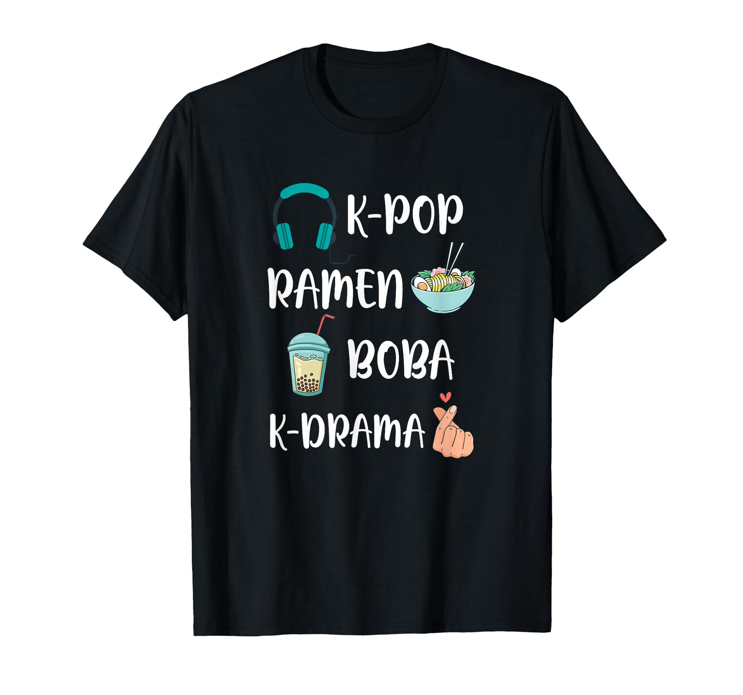Kawaii K Pop Ramen Boba Bubble Tea K T-Shirt - Casual Everyday Wear Unisex - T-Shirt, Sweatshirt, Hoodie