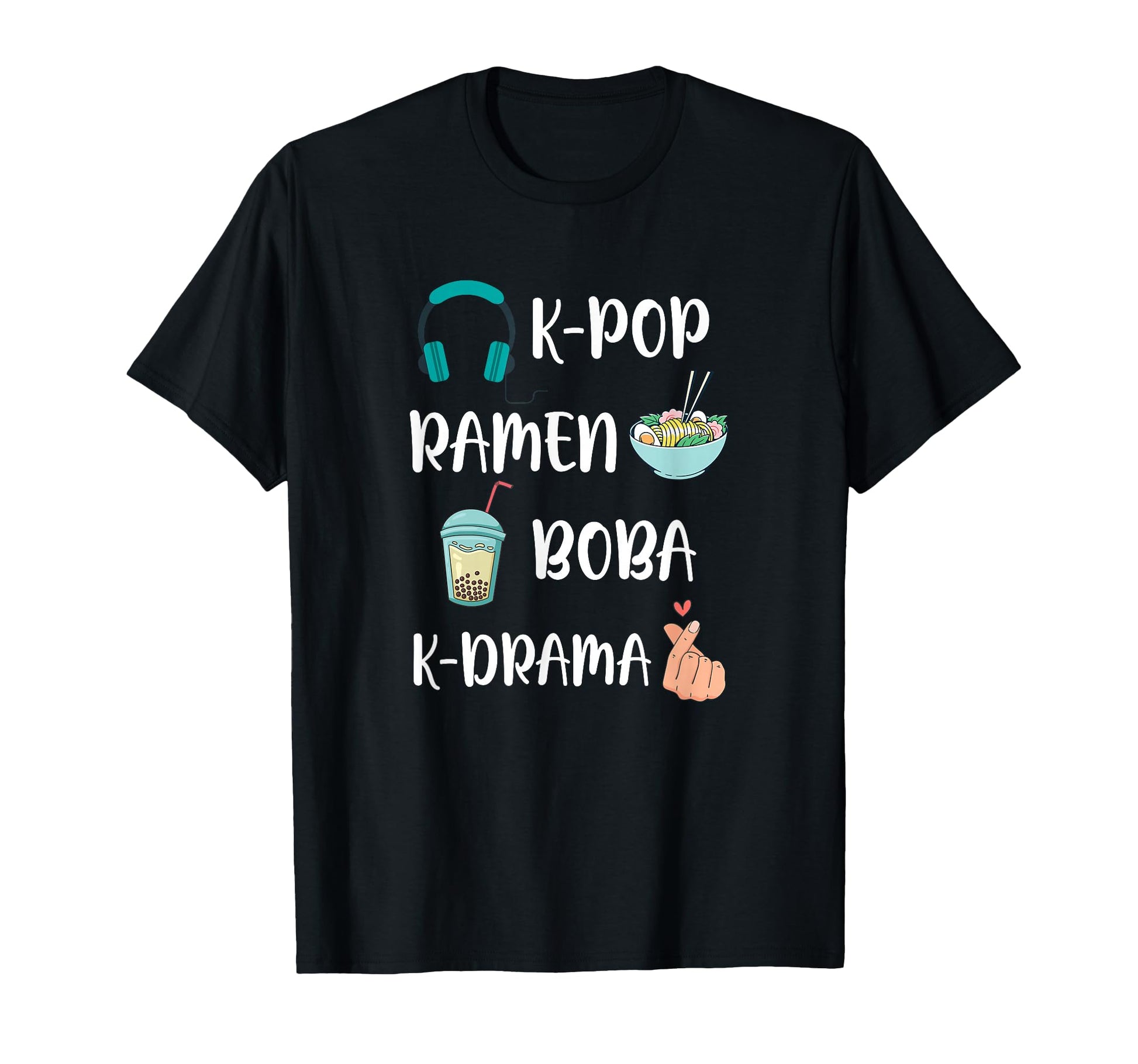 Kawaii K Pop Ramen Boba Bubble Tea K T-Shirt - Casual Everyday Wear Unisex - T-Shirt, Sweatshirt, Hoodie