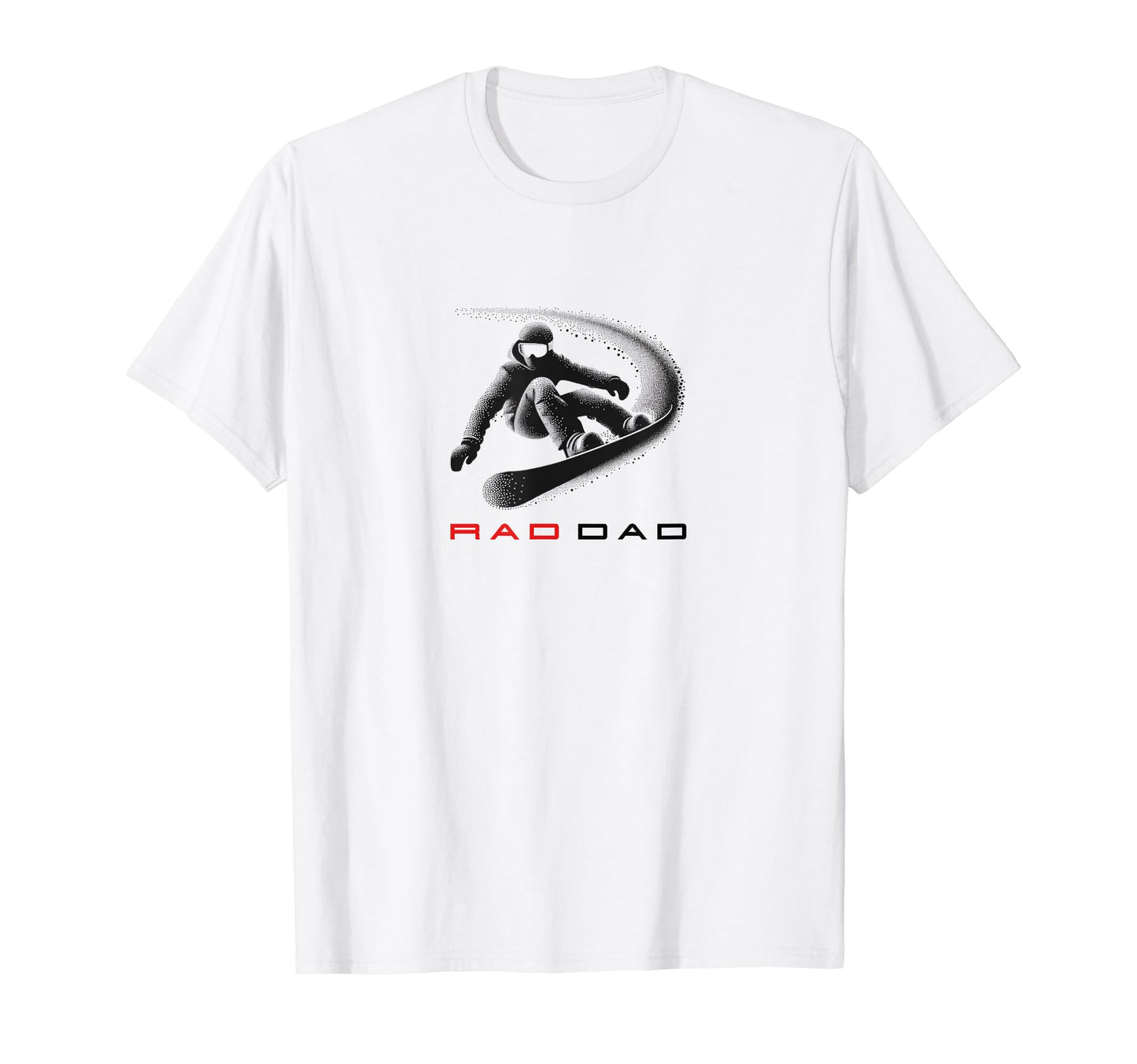 Rad Dad Snowboarder Unique Particle Dot T-Shirt - Unique Graphic Men Women - T-Shirt, Sweatshirt, Hoodie