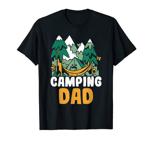 Camping Dad Camper Father Camp Daddy Papa T-Shirt - Graphic Print Unisex - T-Shirt, Sweatshirt, Hoodie
