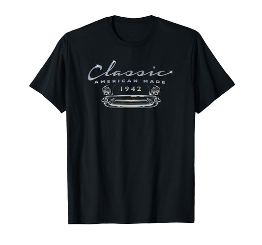 Car 1942 Happy 84Th Birthday Antique Auto T-Shirt - Trendy Graphic Unisex - T-Shirt, Sweatshirt, Hoodie