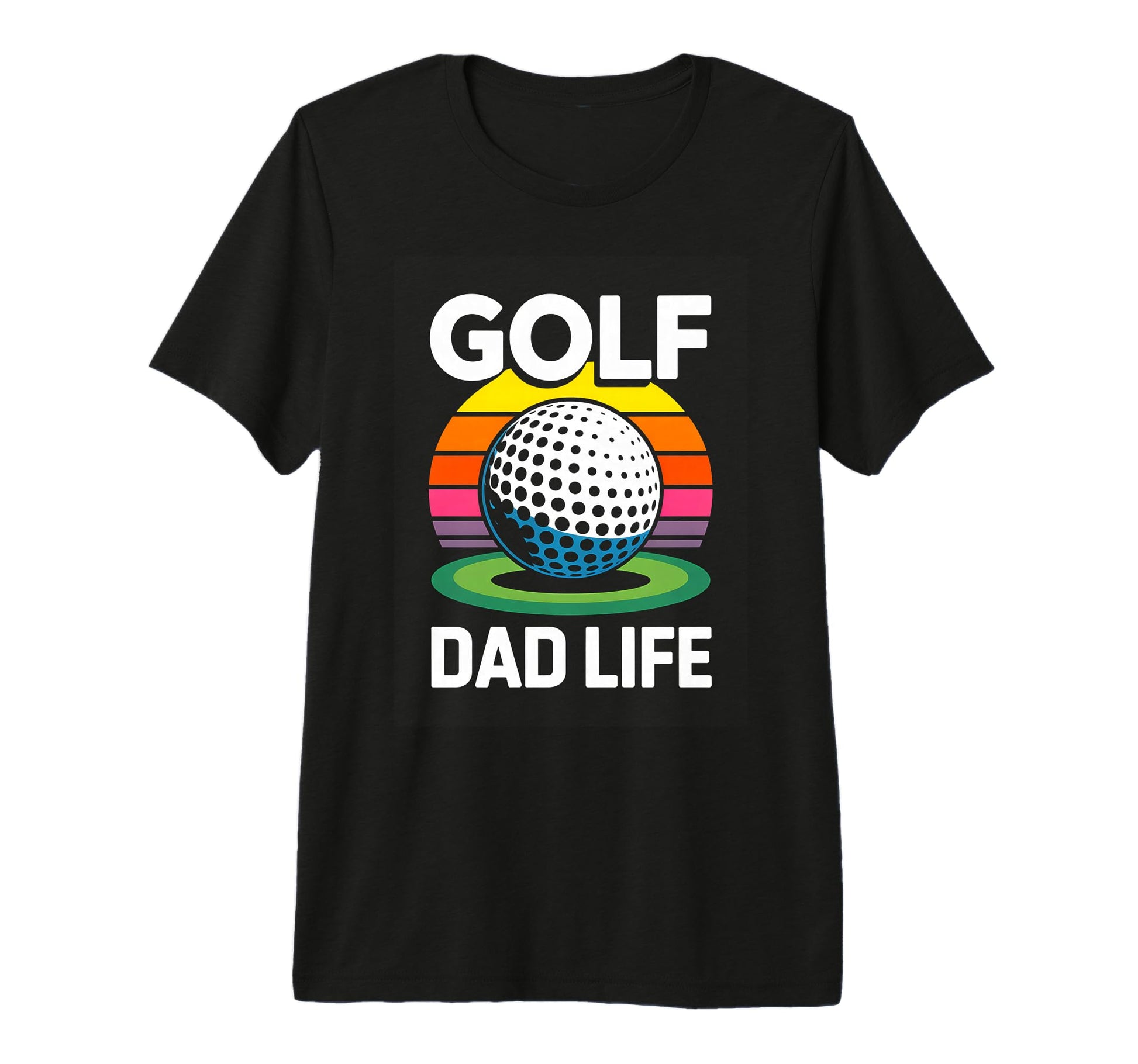 Golf Dad Life Sunset Funny Fathers Day T-Shirt - Novelty Apparel Men Women - T-Shirt, Sweatshirt, Hoodie