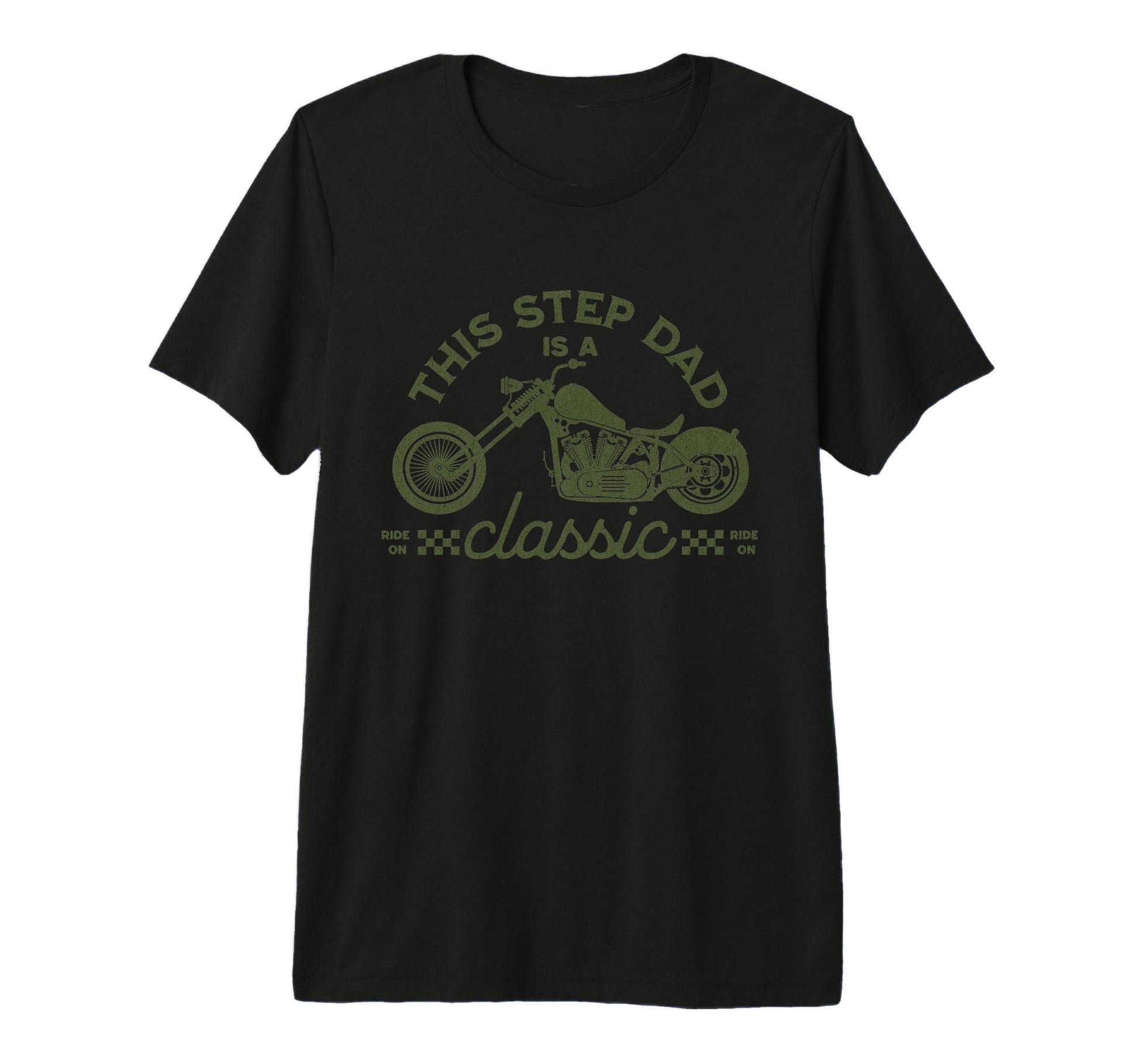 This Step Dad Is Funny Motorcycle T-Shirt - Custom Art Print Unisex - T-Shirt, Sweatshirt, Hoodie