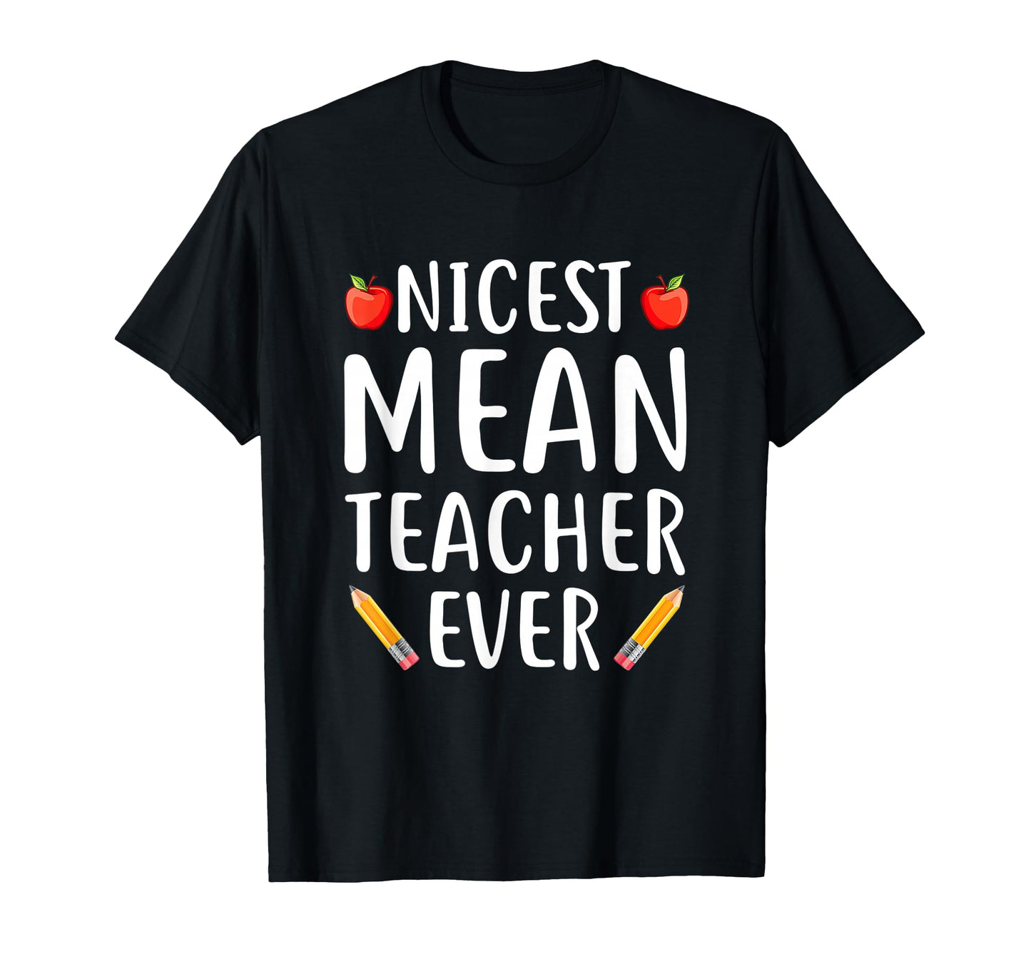 Nicest Mean Teacher Ever Funny Teacher T-Shirt - Graphic Print for Adults - T-Shirt, Sweatshirt, Hoodie