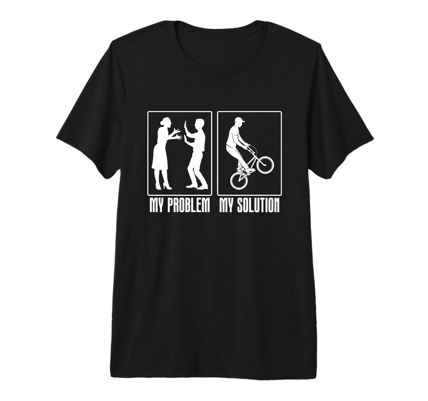 My Problem My Solution Pictogram Dad T-Shirt - Minimalist Print Men Women - T-Shirt, Sweatshirt, Hoodie