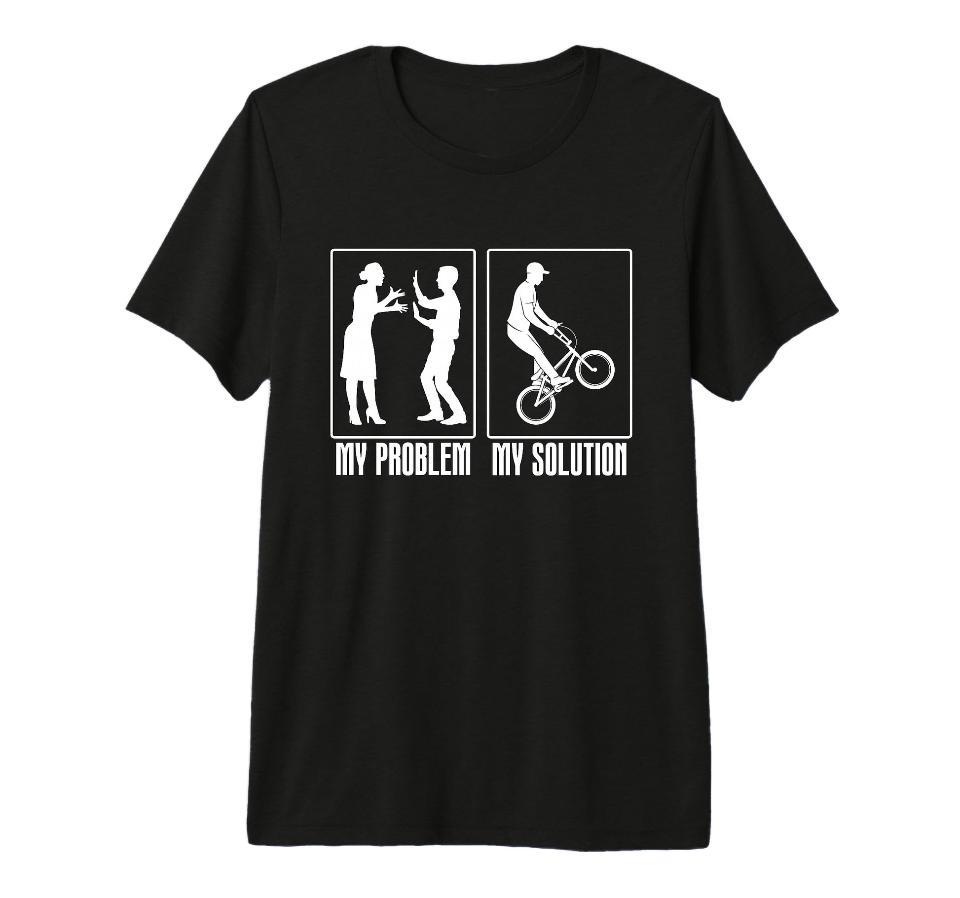 My Problem My Solution Pictogram Dad T-Shirt - Minimalist Print Men Women - T-Shirt, Sweatshirt, Hoodie