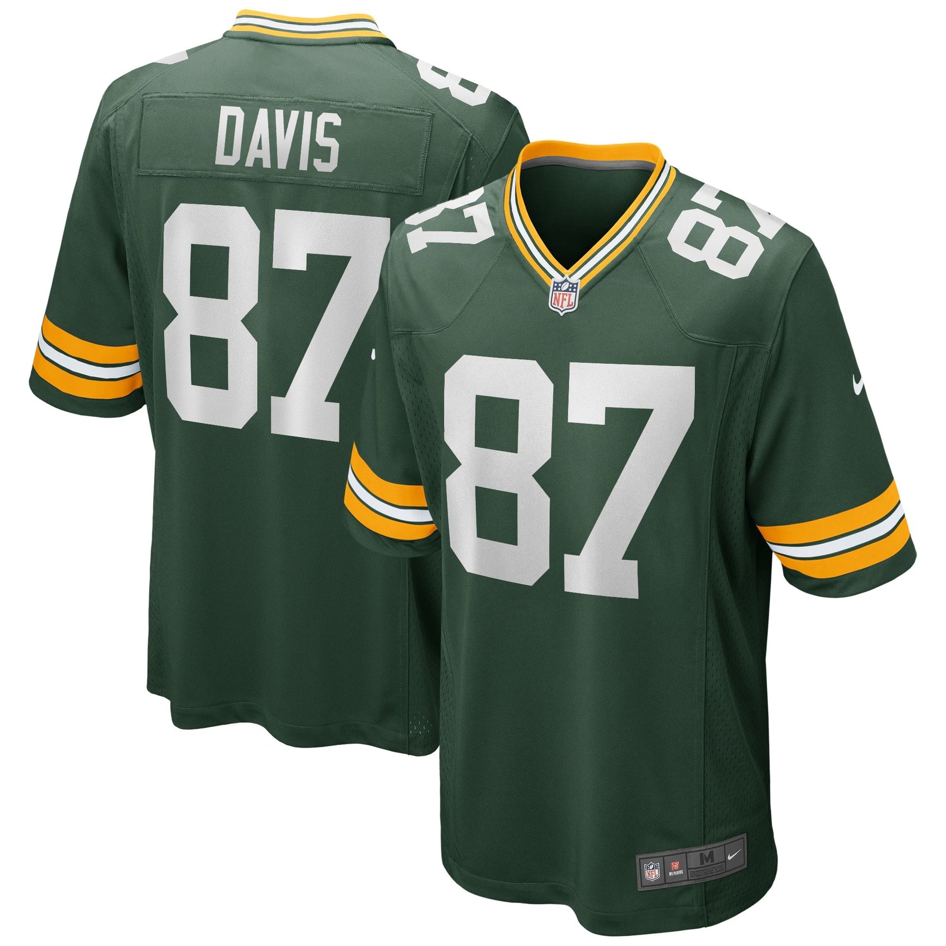 Green Bay Packers Willie Davis Green Game Retired Player Jersey football jersey product view 1
