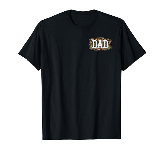 2 Sided Camo Dad Fathers Day Camouflage T-Shirt - Custom Art Print Unisex - T-Shirt, Sweatshirt, Hoodie