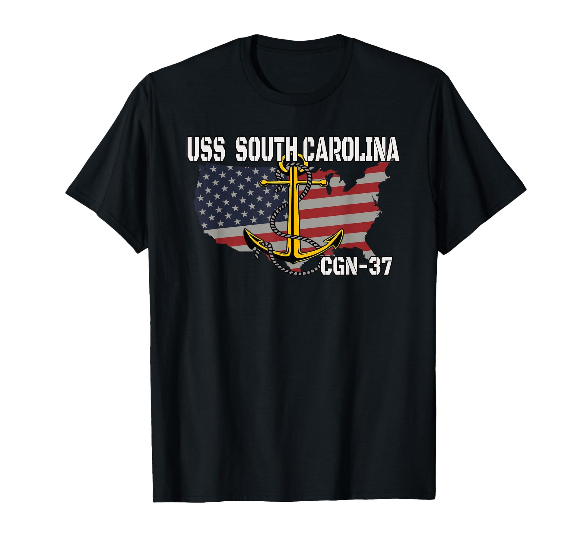 Uss South Carolina Cgn 37 Cruiser T-Shirt - Minimalist Print Men Women - T-Shirt, Sweatshirt, Hoodie