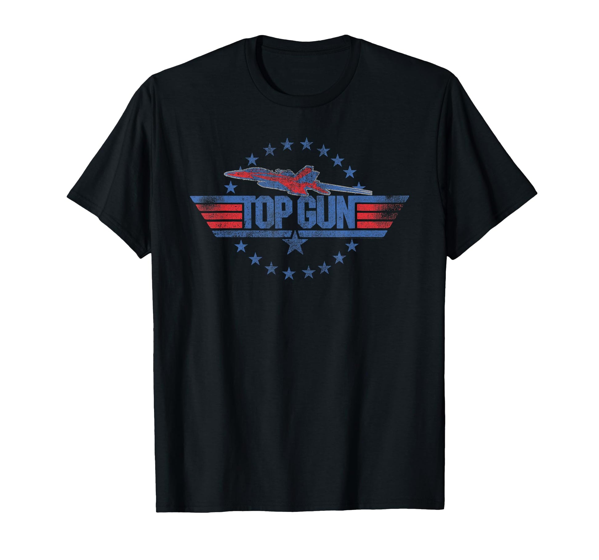 Gun Red And Blue Logo Action Movie T-Shirt - Streetwear Style for Adults - T-Shirt, Sweatshirt, Hoodie