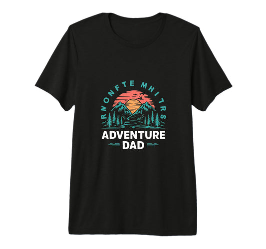 Adventure Dad Hiking Father Tri Blend T-Shirt - Casual Everyday Wear Unisex - T-Shirt, Sweatshirt, Hoodie
