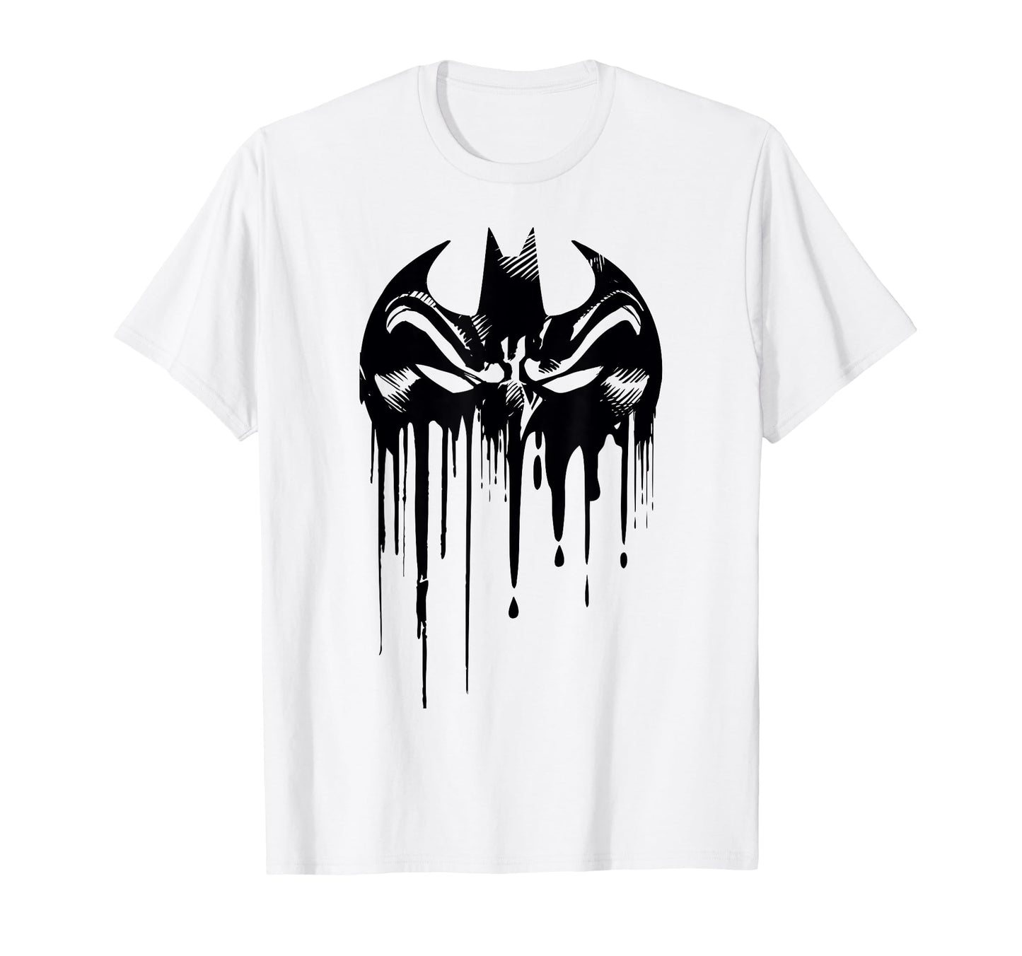 Dc Batman Graff Mask T-Shirt - Casual Everyday Wear for Adults - T-Shirt, Sweatshirt, Hoodie