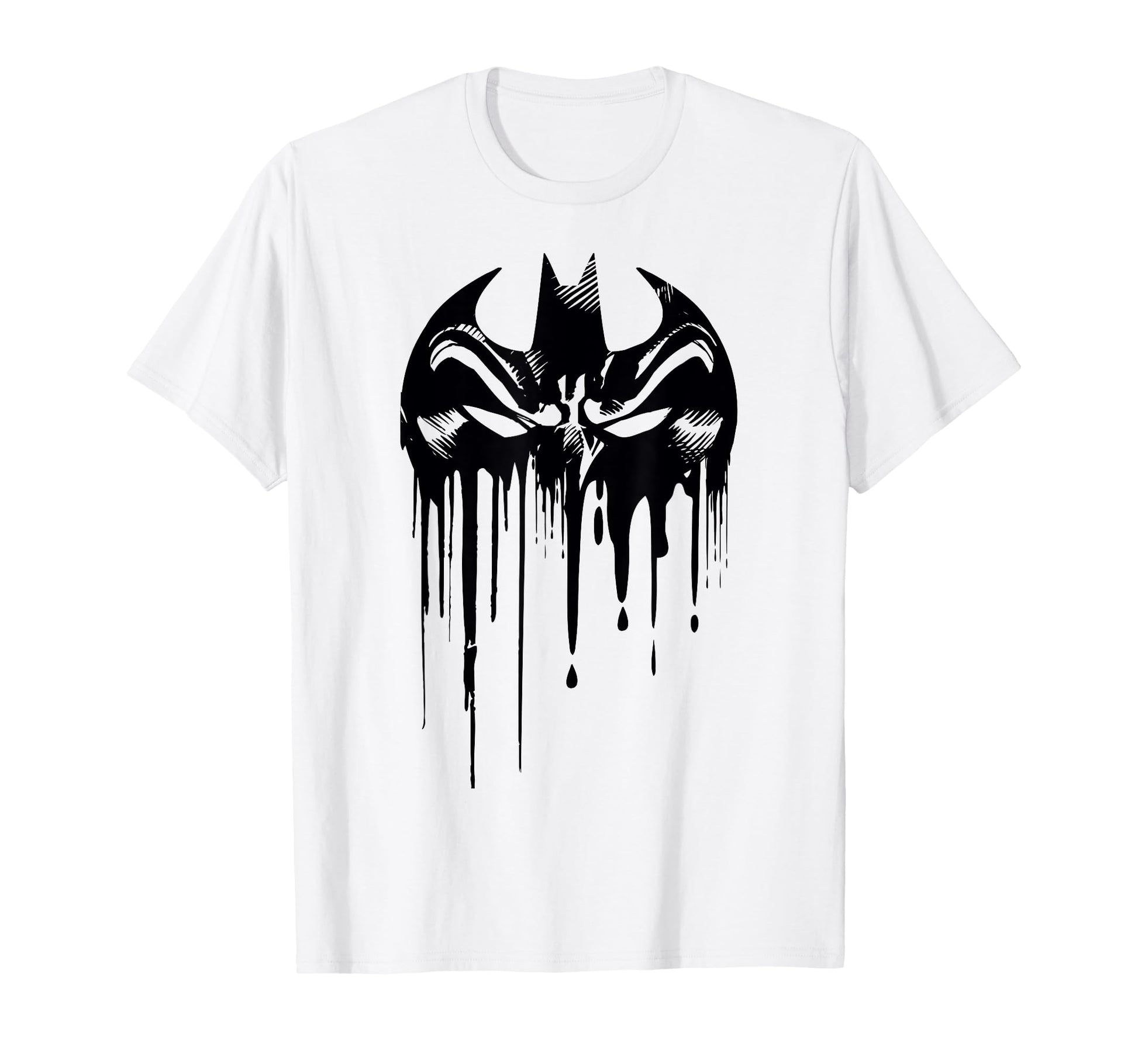 Dc Batman Graff Mask T-Shirt - Casual Everyday Wear for Adults - T-Shirt, Sweatshirt, Hoodie