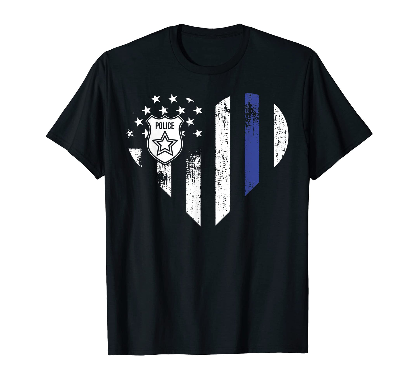 World Best Police Officer Blue Line T-Shirt - Aesthetic Graphic for Adults - T-Shirt, Sweatshirt, Hoodie