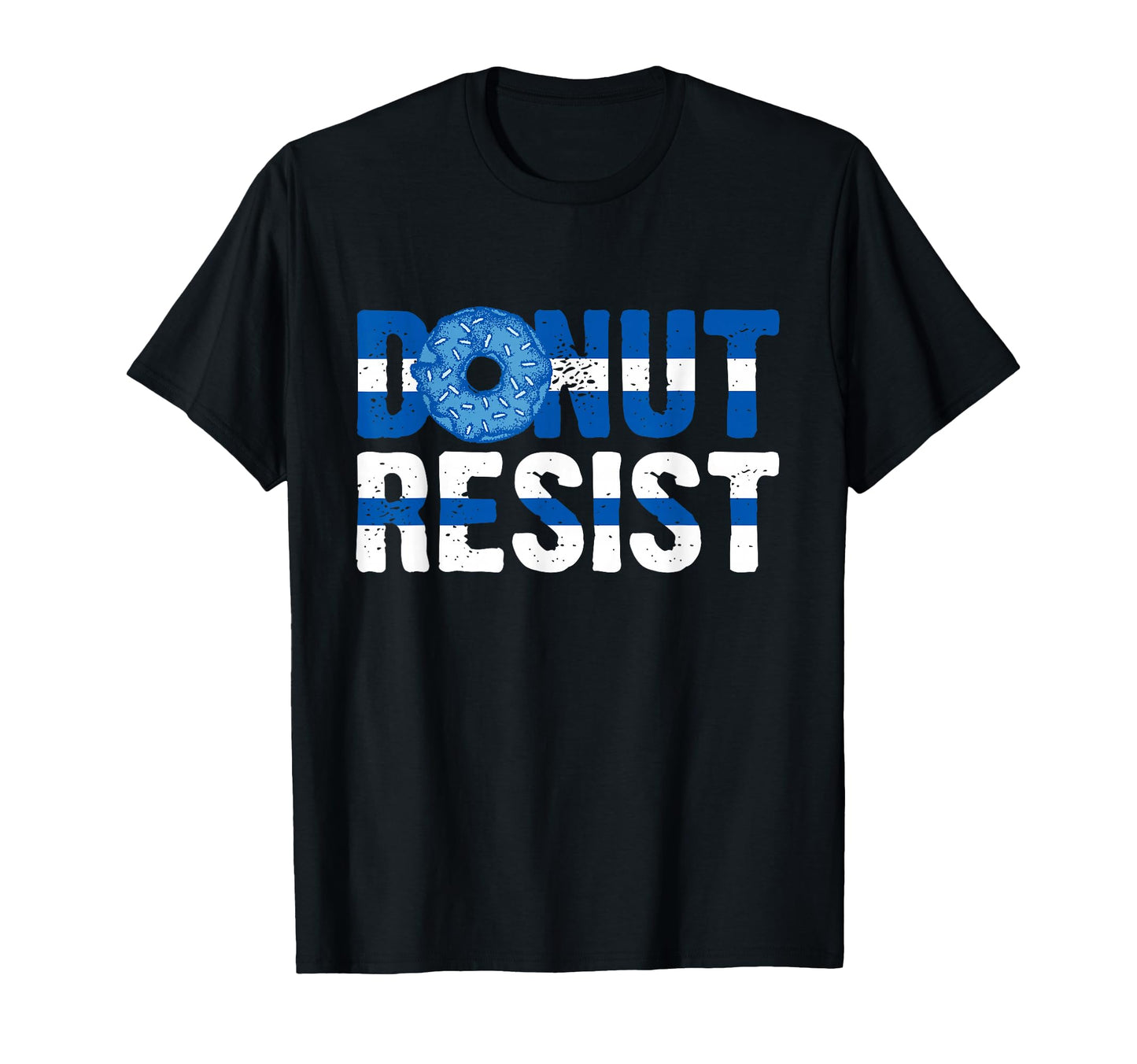 Police Officer Donut Resist Thin Blue T-Shirt - Novelty Apparel for Adults - T-Shirt, Sweatshirt, Hoodie