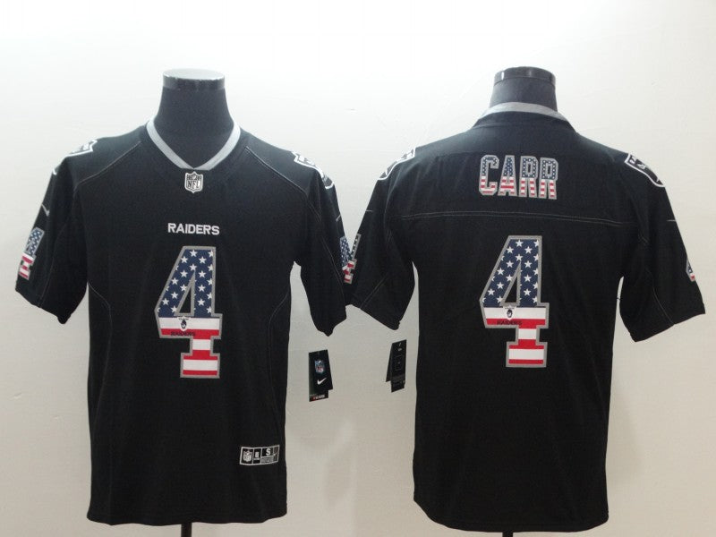 Men's Las Vegas Raiders Derek Carr #4 Black Alternate Game Jersey1 football jersey product view 1