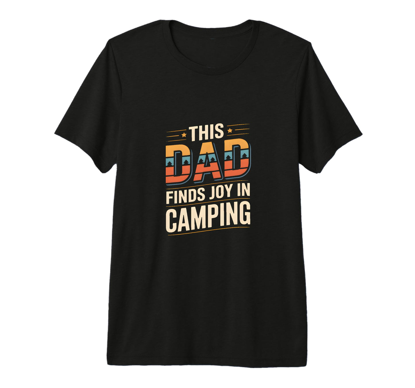 Mens This Dad Finds Joy Camping Outdoors T-Shirt - Minimalist Print Unisex - T-Shirt, Sweatshirt, Hoodie