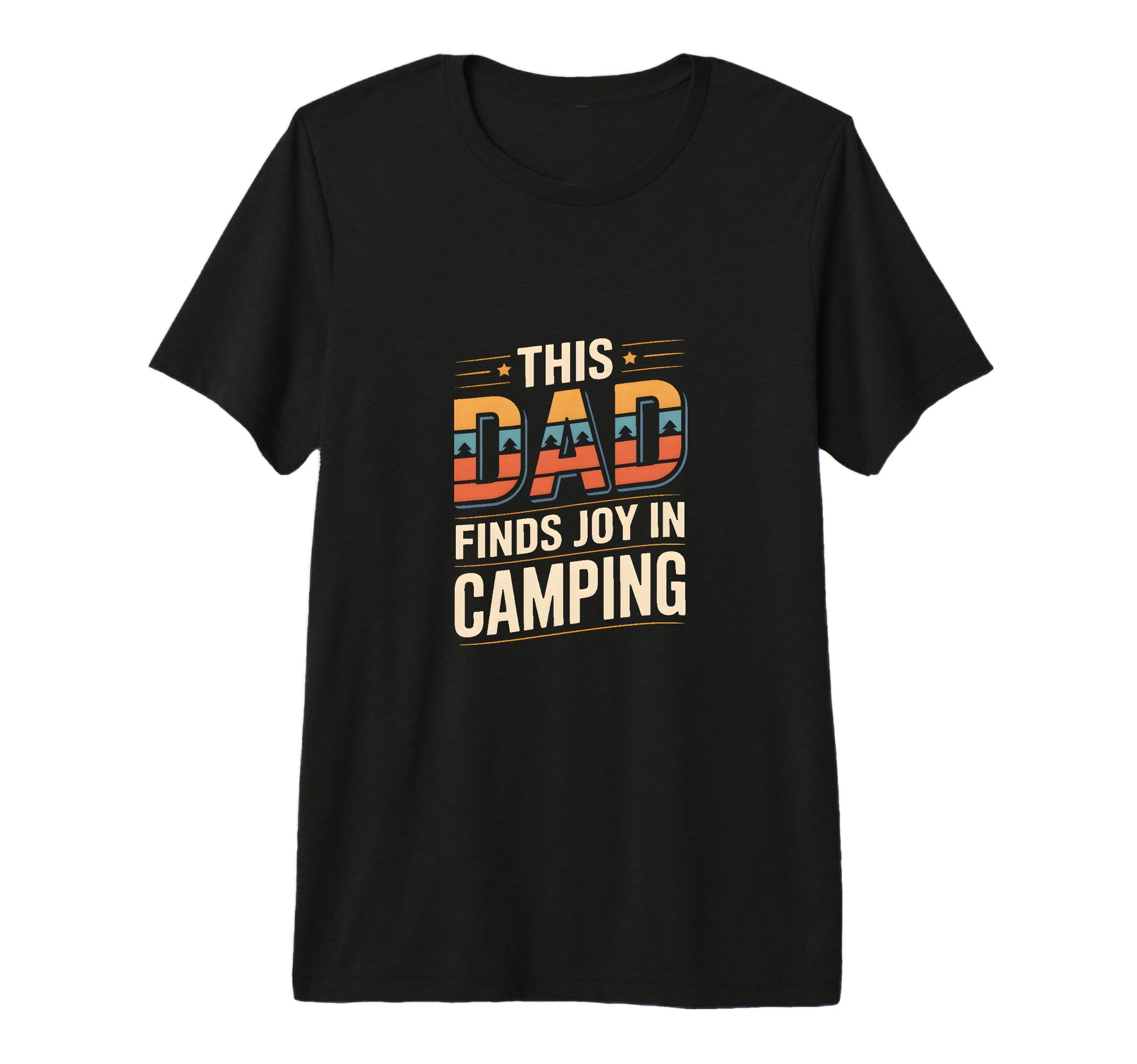 Mens This Dad Finds Joy Camping Outdoors T-Shirt - Minimalist Print Unisex - T-Shirt, Sweatshirt, Hoodie