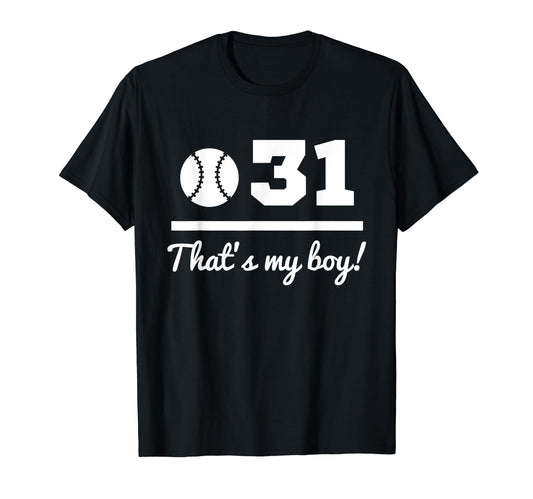 31 Baseball Mom Baseball Dad Thirty T-Shirt - Minimalist Print Men Women - T-Shirt, Sweatshirt, Hoodie