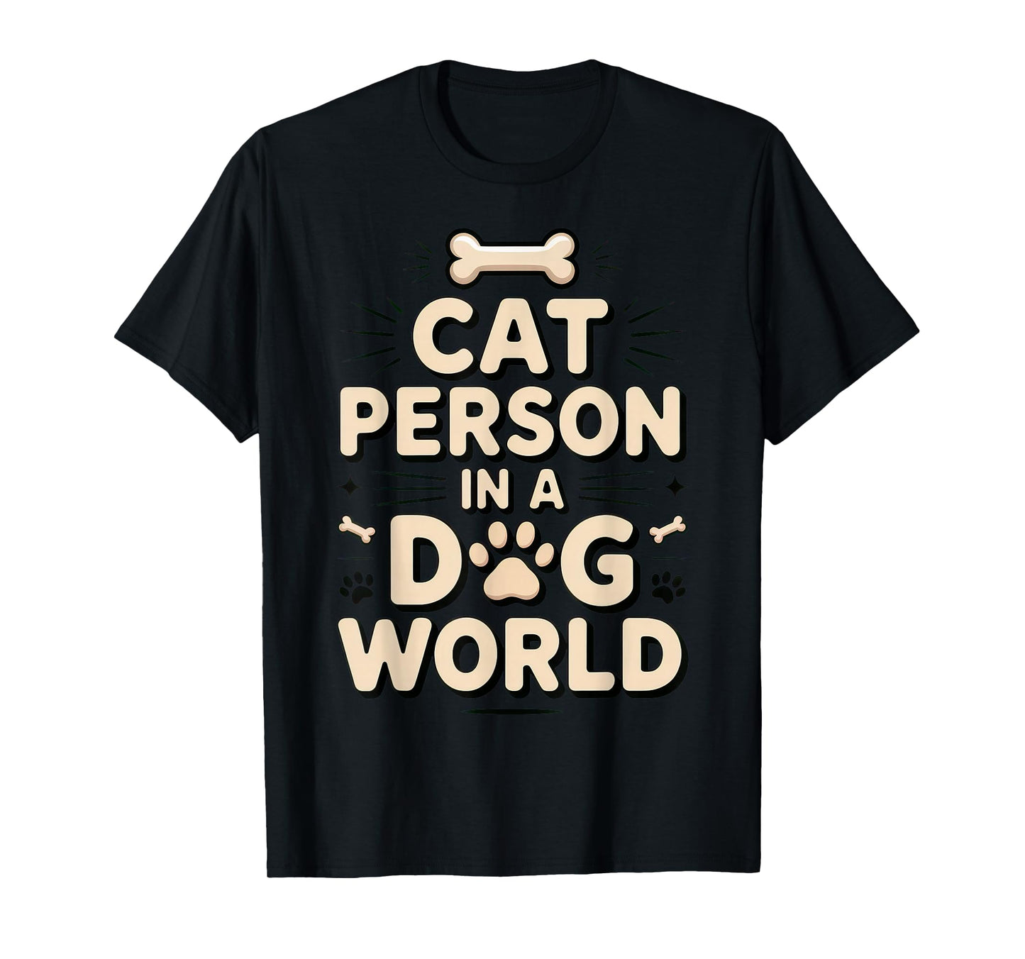 Cat Person World Funny Cat Lover T-Shirt - Minimalist Print Unisex - T-Shirt, Sweatshirt, Hoodie