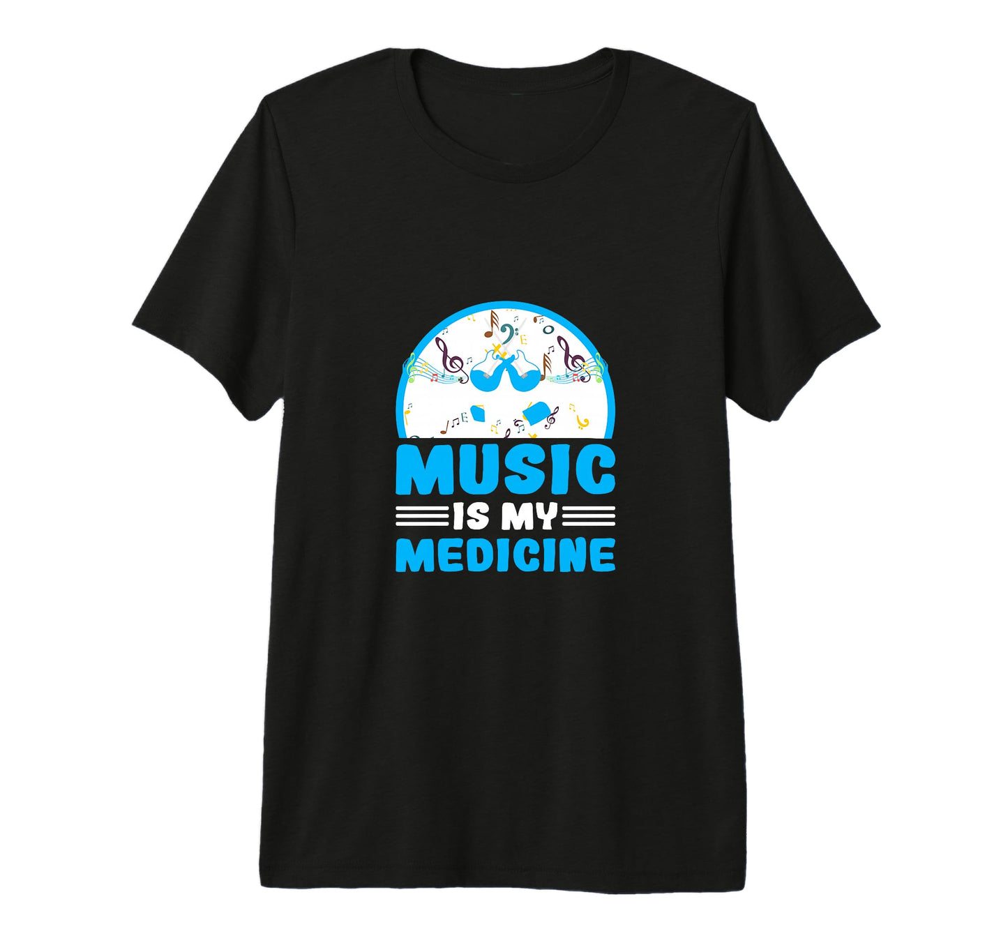 Music Is My Medicine Music Lover T-Shirt - Minimalist Print Unisex - T-Shirt, Sweatshirt, Hoodie
