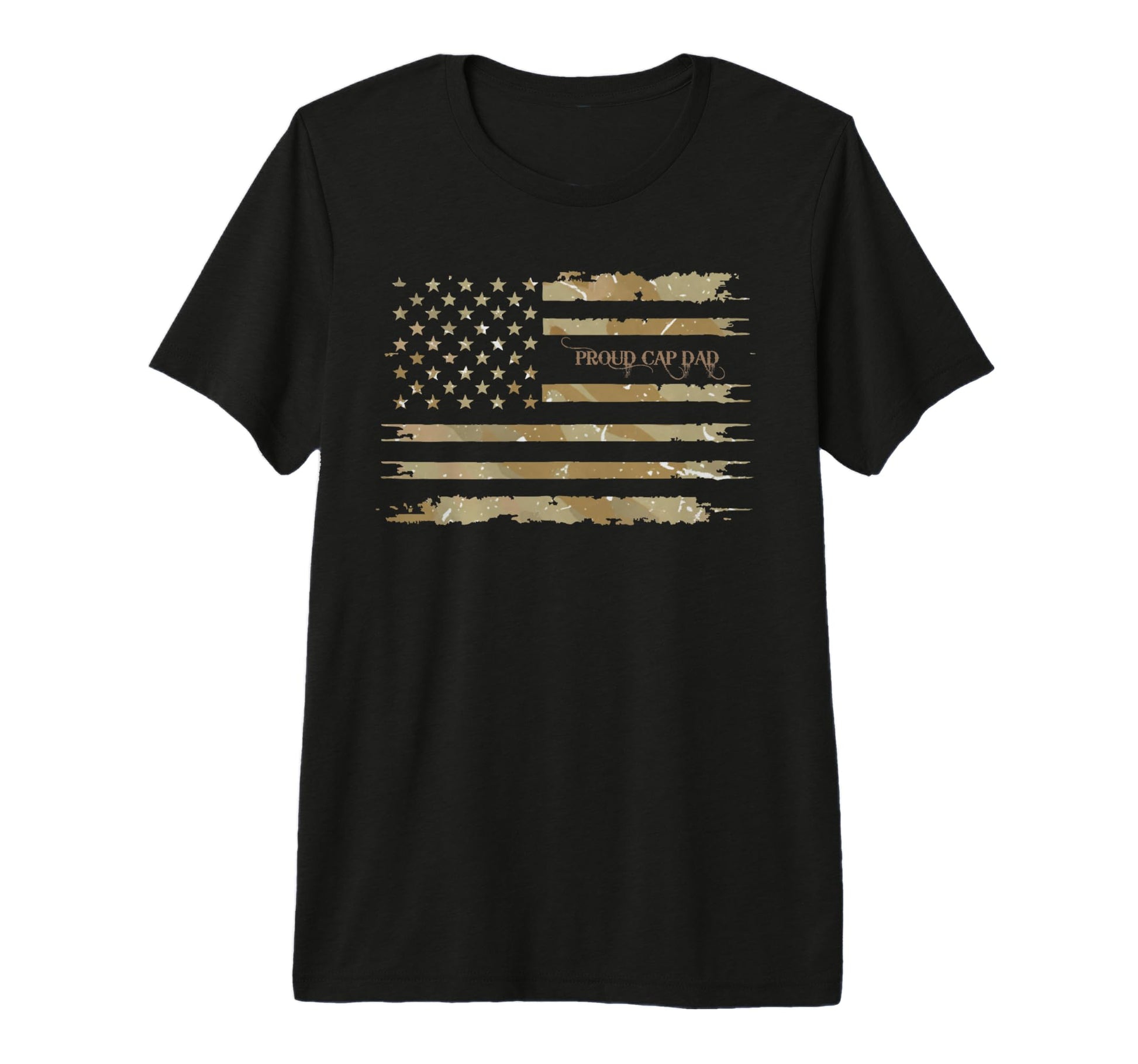 Proud Cap Dad Proud Dad Military Family T-Shirt - Custom Art Print Unisex - T-Shirt, Sweatshirt, Hoodie