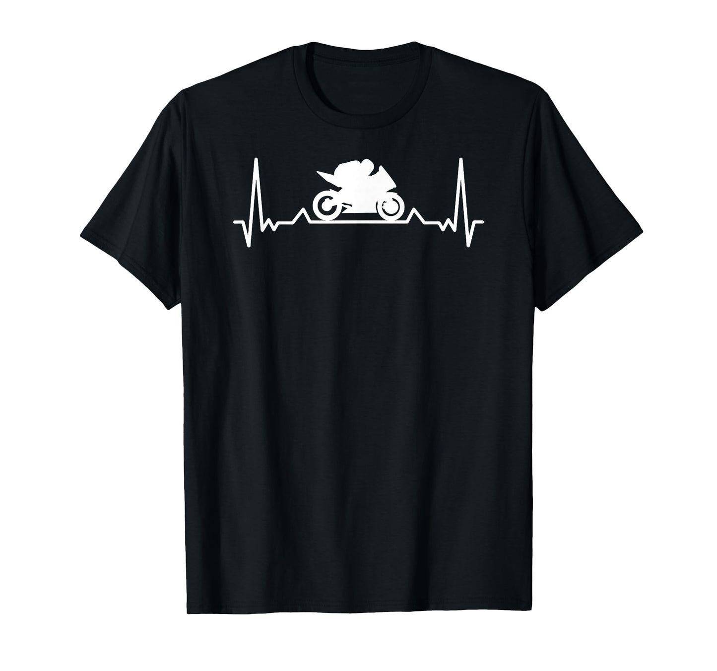 Motorcycle Heartbeat Motorcyclist Bike T-Shirt - Unique Graphic for Adults - T-Shirt, Sweatshirt, Hoodie