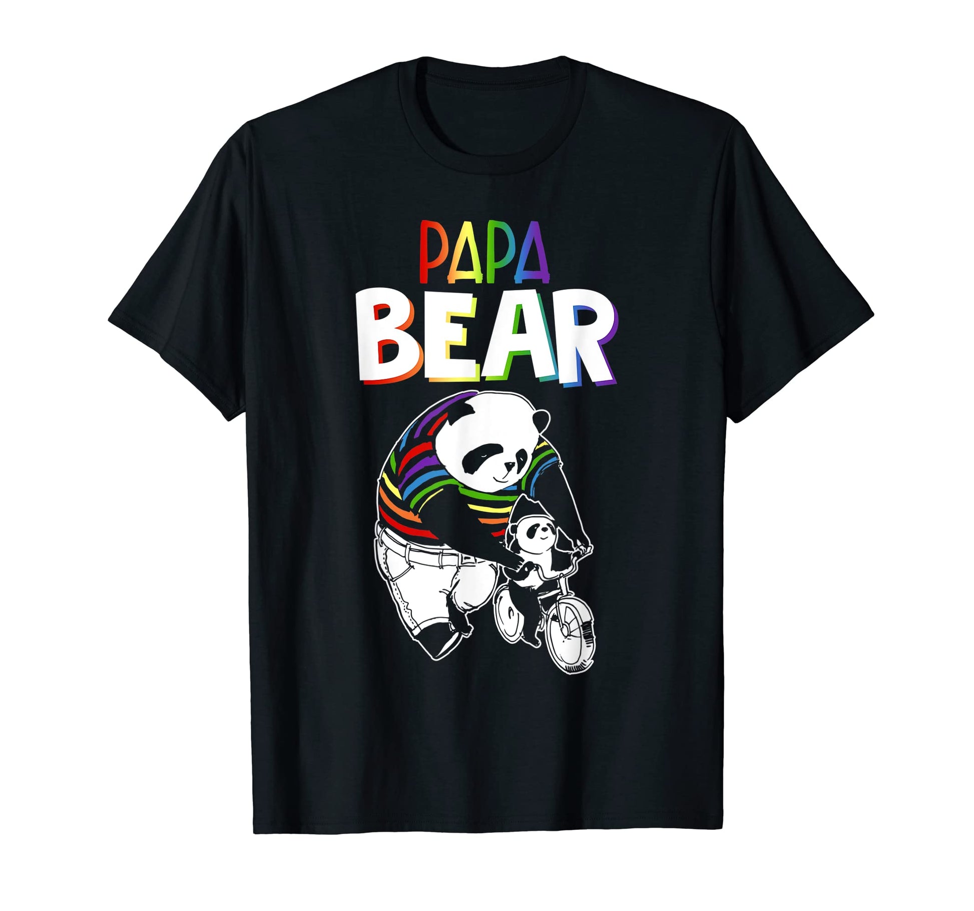 Papa Bear Gay Pride Rainbow Flag Lgbt T-Shirt - Minimalist Print Unisex - T-Shirt, Sweatshirt, Hoodie