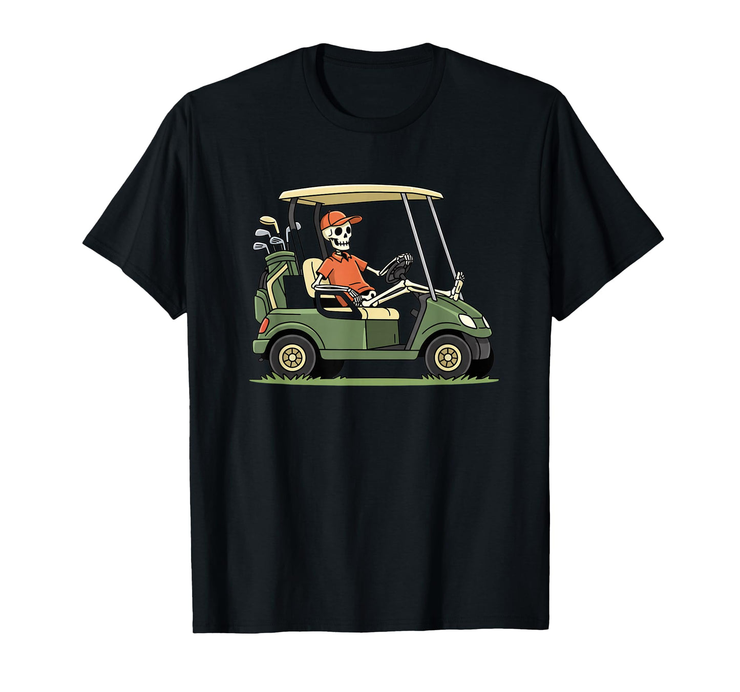 Dad Golf Cart Skeleton Funny Golf Dad T-Shirt - Unique Graphic Unisex - T-Shirt, Sweatshirt, Hoodie