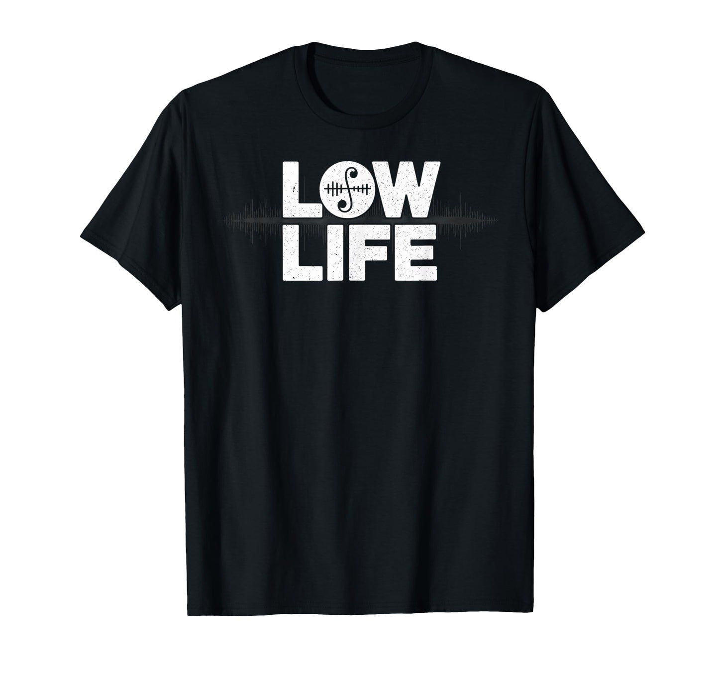 Low Life Bass Clef Guitar Player Music F T-Shirt - Graphic Print Men Women - T-Shirt, Sweatshirt, Hoodie