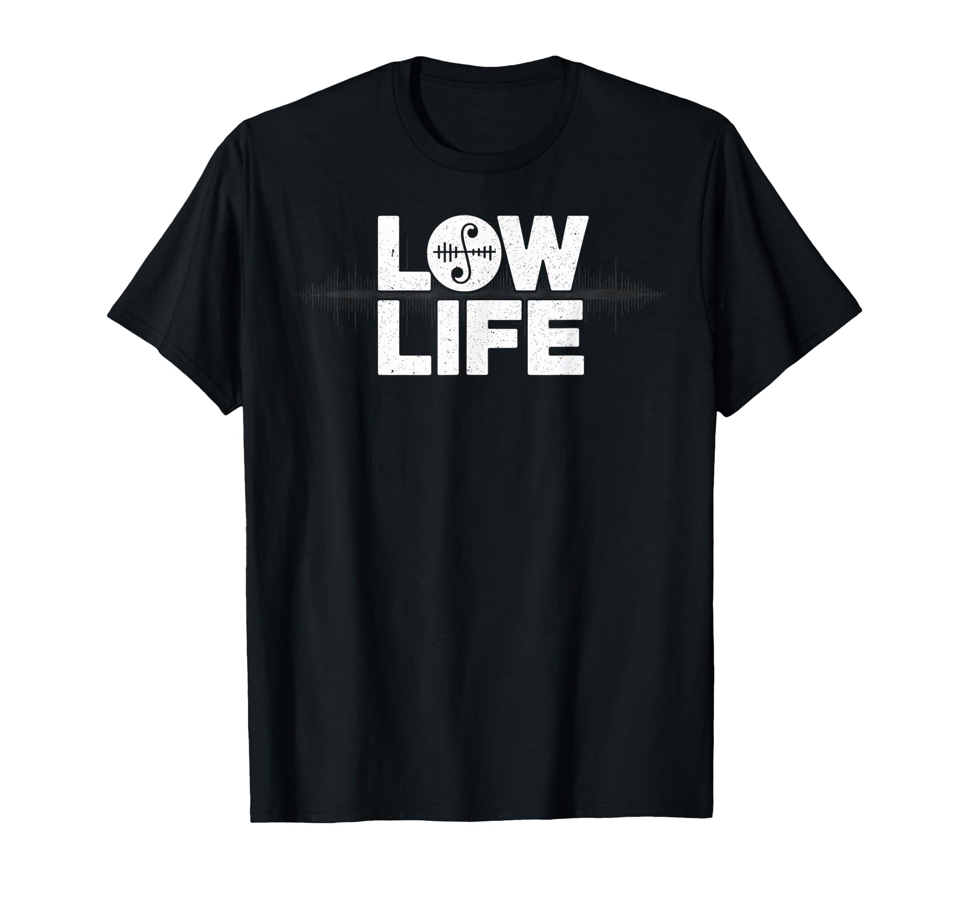 Low Life Bass Clef Guitar Player Music F T-Shirt - Graphic Print Men Women - T-Shirt, Sweatshirt, Hoodie