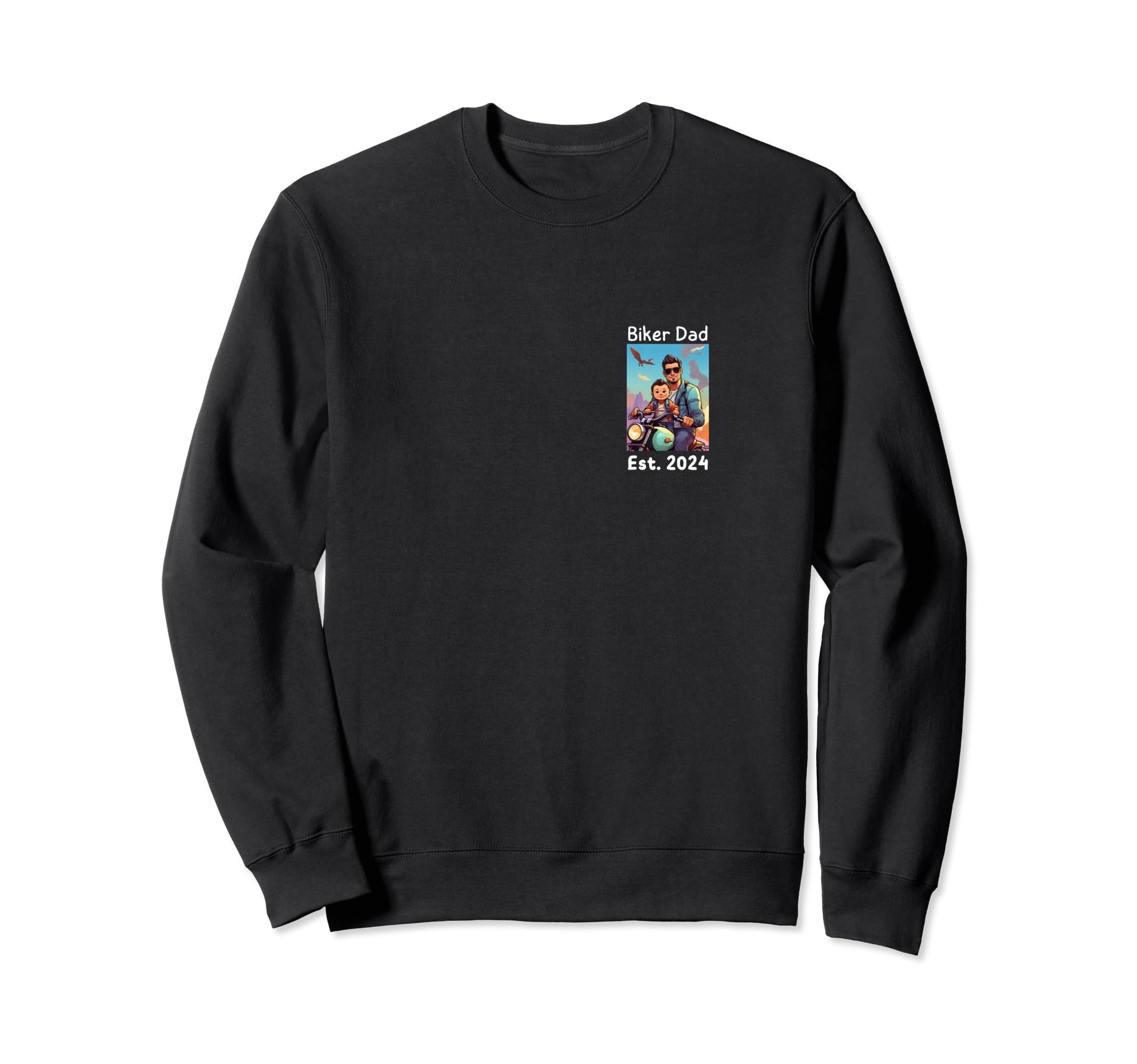 Proud Biker Dad 2024 Fathers Day Sweatshirt - Unique Graphic Men Women - T-Shirt, Sweatshirt, Hoodie