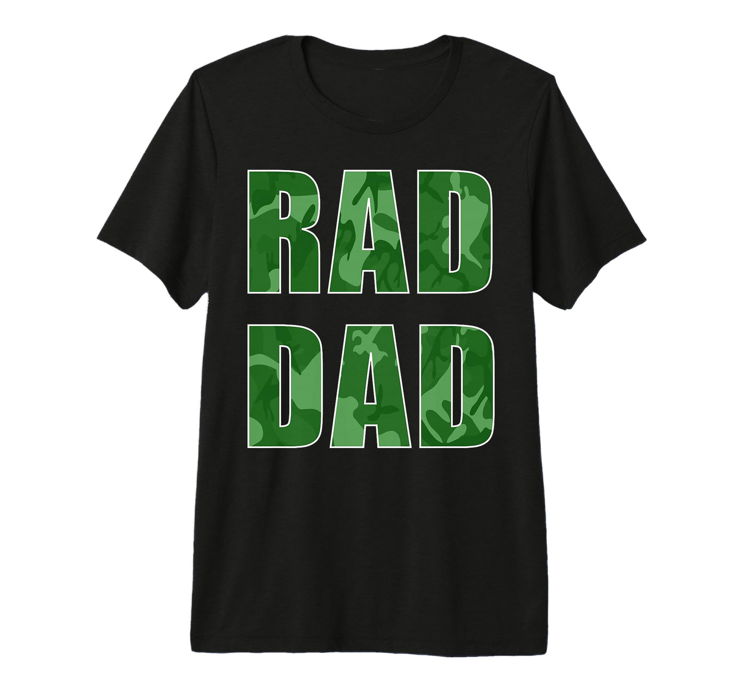 Rad Dad Camo Fathers Day Mens Husband T-Shirt - Custom Art Print Unisex - T-Shirt, Sweatshirt, Hoodie