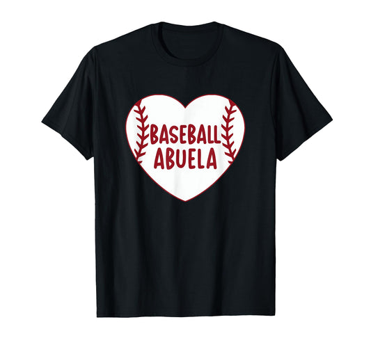 Baseball Abuela Heart Baseball T-Shirt - Custom Art Print for Adults - T-Shirt, Sweatshirt, Hoodie